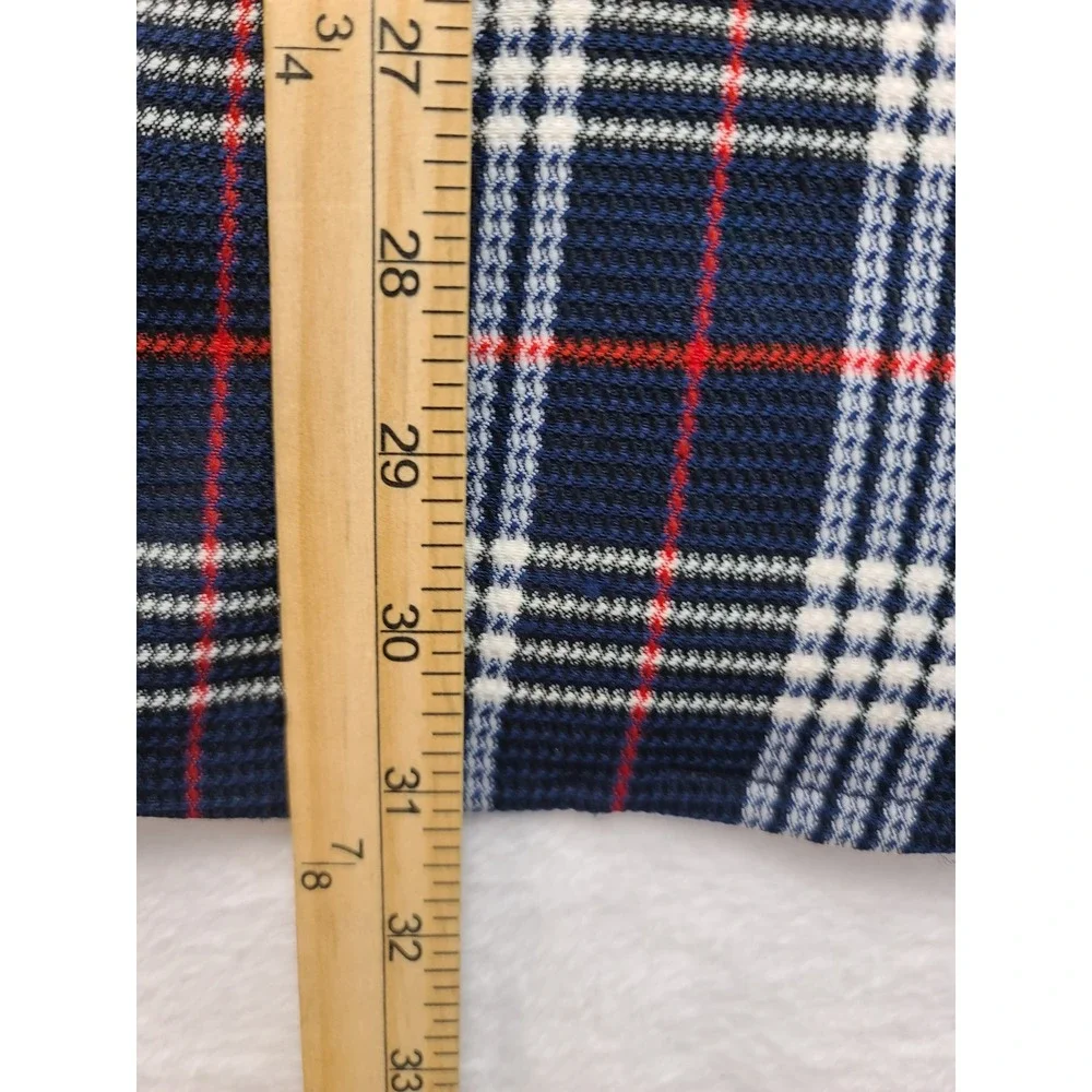 Richman Brothers Sportsman Knits Vintage Men's Plaid Blazer Navy Red White 20x31